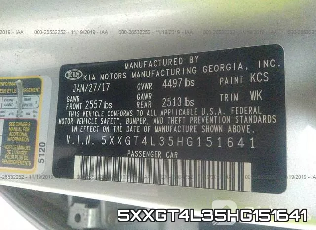 5XXGT4L35HG151641 фото 6