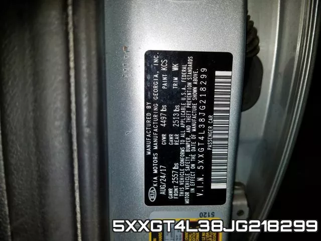 5XXGT4L38JG218299 фото 2