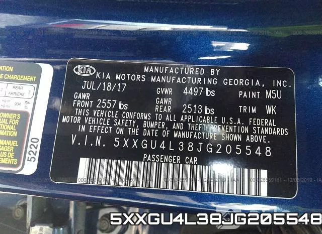5XXGU4L38JG205548 фото 8
