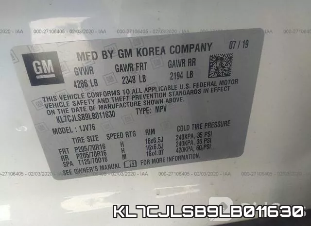 KL7CJLSB9LB011630 фото 10