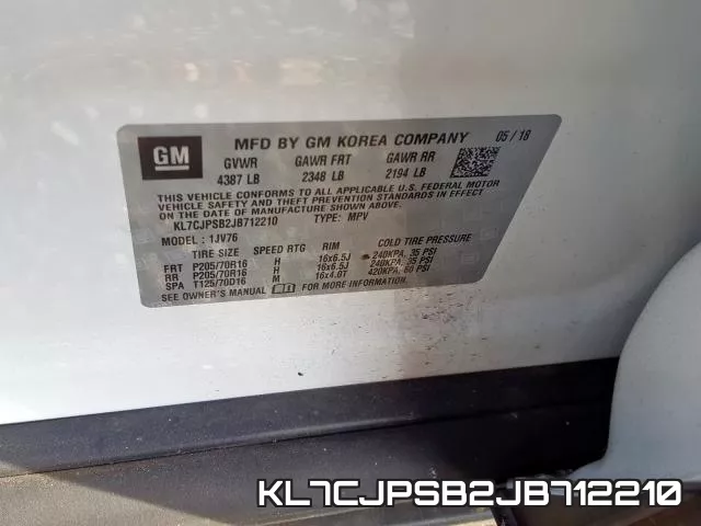 KL7CJPSB2JB712210 фото 2