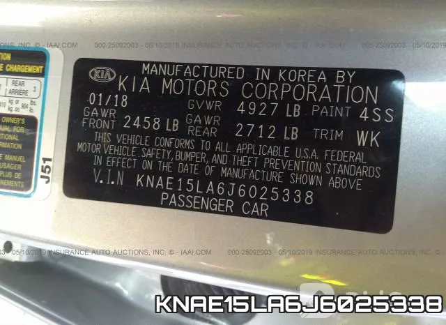 KNAE15LA6J6025338 фото 9