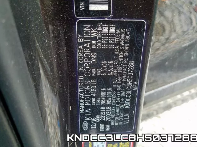 KNDCC3LC8H5037288 фото 2