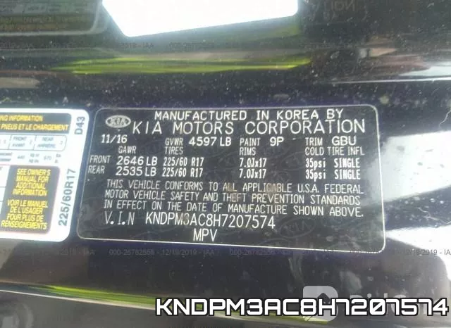 KNDPM3AC8H7207574 фото 9