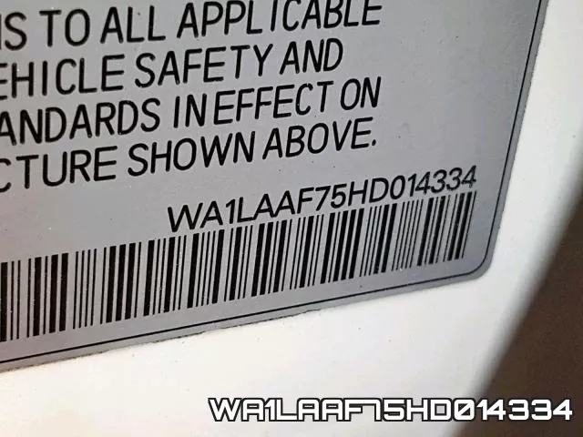 WA1LAAF75HD014334 фото 2