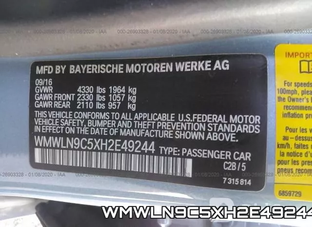 WMWLN9C5XH2E49244 фото 6