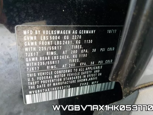 WVGBV7AX1HK053770 фото 2
