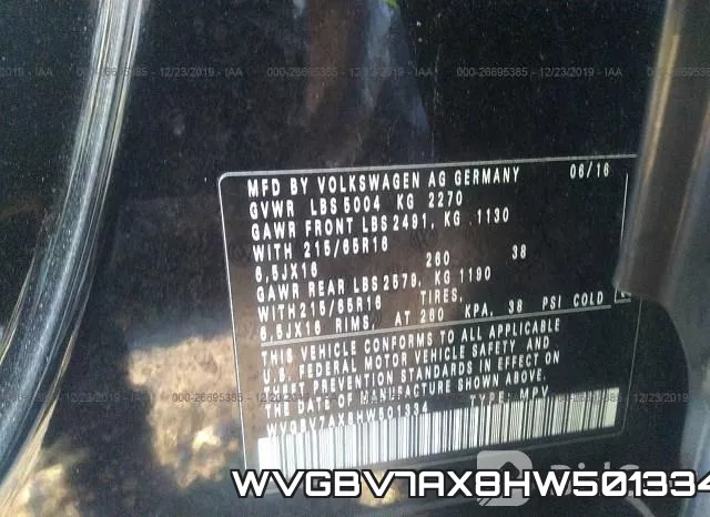 WVGBV7AX8HW501334 фото 7