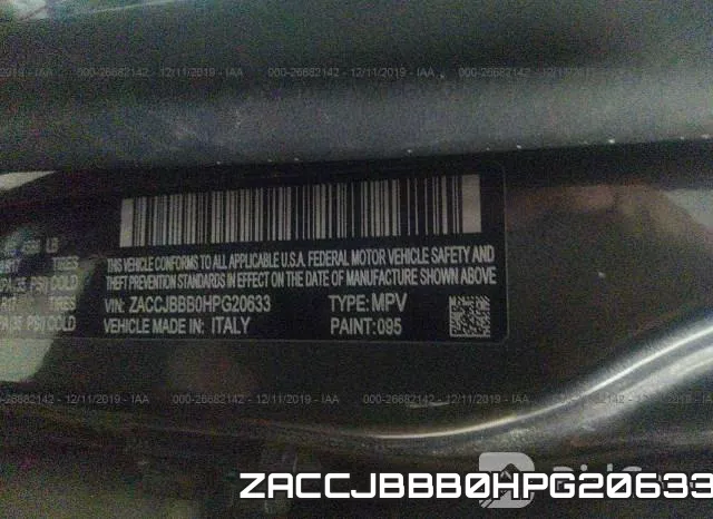 ZACCJBBB0HPG20633 фото 9