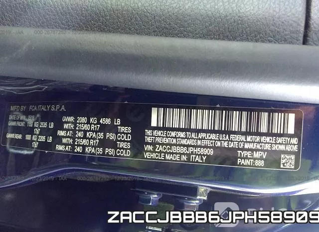ZACCJBBB6JPH58909 фото 7