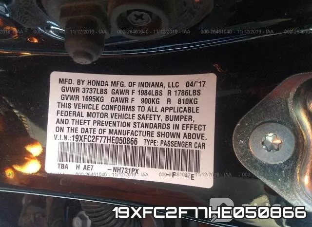 19XFC2F77HE050866 фото 10