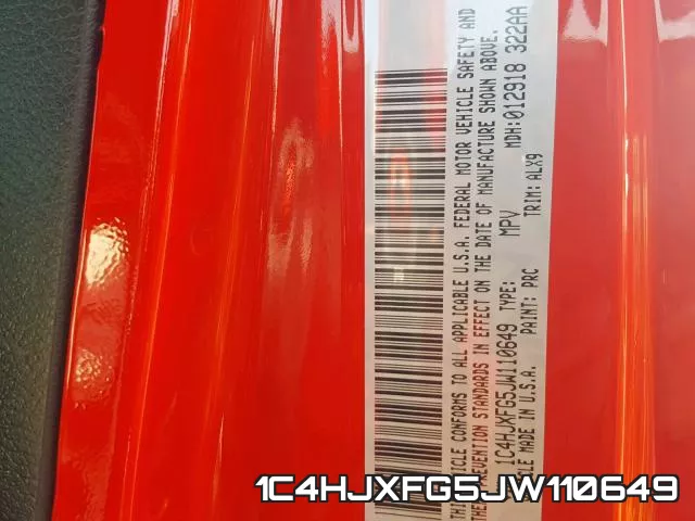 1C4HJXFG5JW110649 фото 2