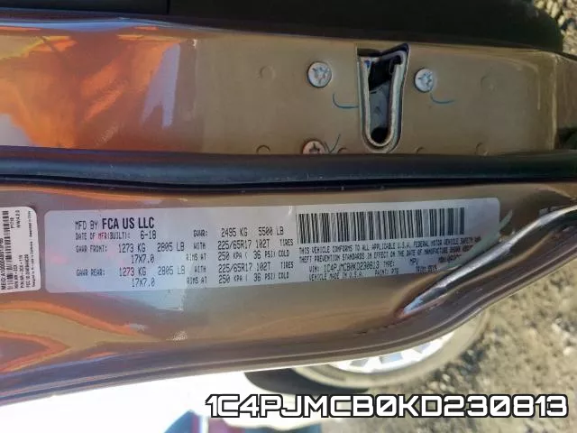 1C4PJMCB0KD230813 фото 2