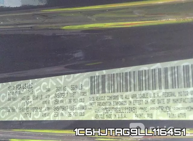 1C6HJTAG9LL116451 фото 9