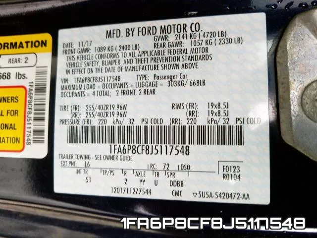 1FA6P8CF8J5117548 фото 2