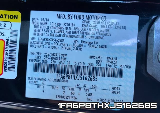 1FA6P8THXJ5162685 фото 2