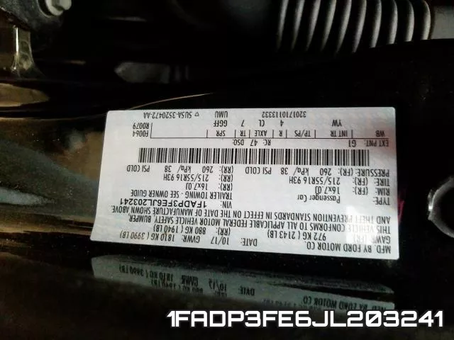 1FADP3FE6JL203241 фото 2