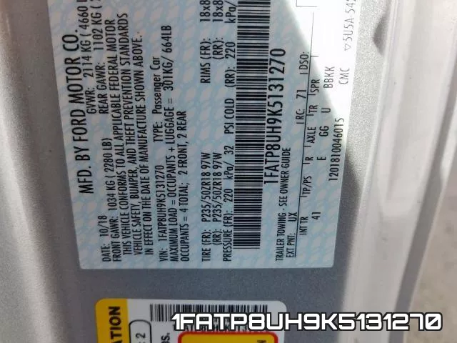 1FATP8UH9K5131270 фото 2