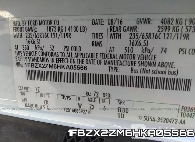 1FBZX2ZM6HKA05566 фото 8