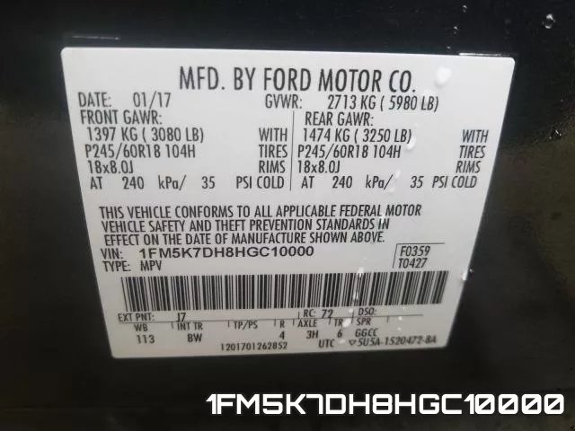 1FM5K7DH8HGC10000 фото 2