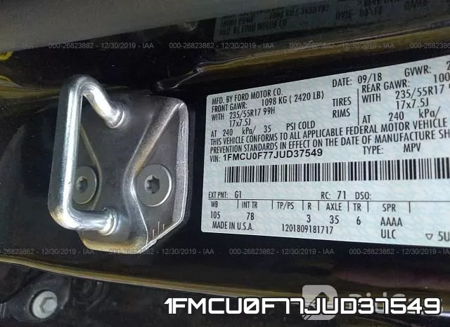 1FMCU0F77JUD37549 фото 8