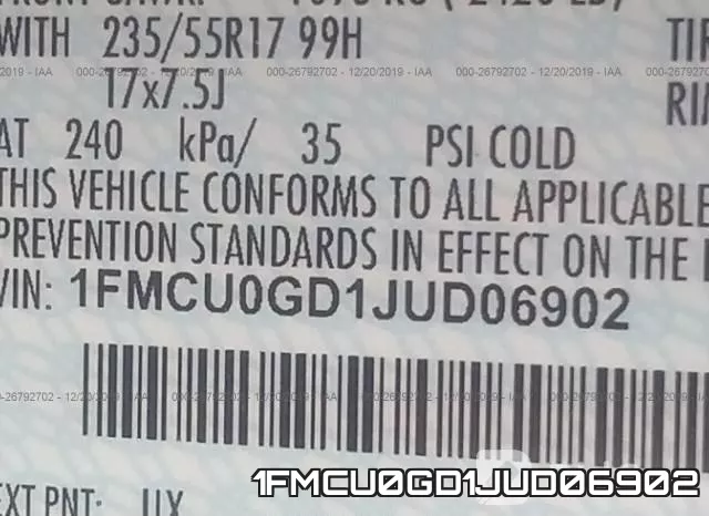 1FMCU0GD1JUD06902 фото 8