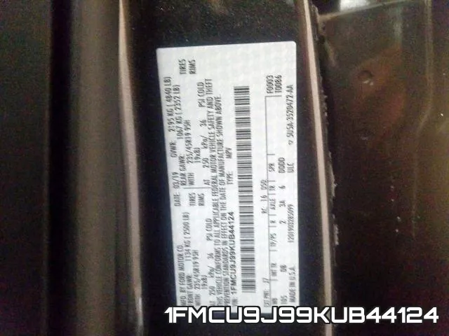 1FMCU9J99KUB44124 фото 2