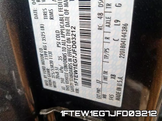 1FTEW1EG7JFD03212 фото 2