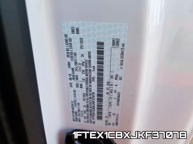 1FTEX1CBXJKF37078 фото 2