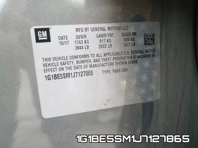 1G1BE5SM1J7127865 фото 2