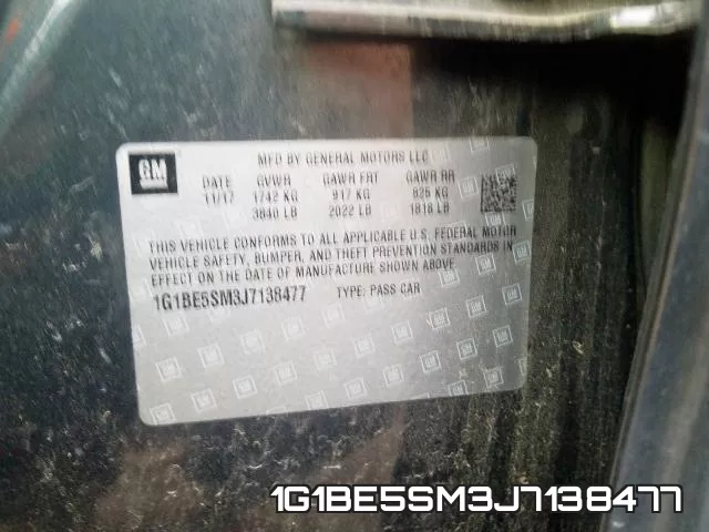 1G1BE5SM3J7138477 фото 2
