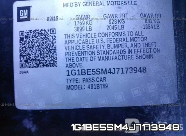 1G1BE5SM4J7173948 фото 5