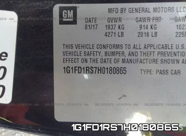 1G1FD1RS7H0180865 фото 9