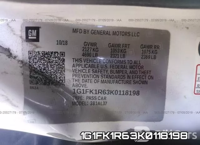 1G1FK1R63K0118198 фото 6