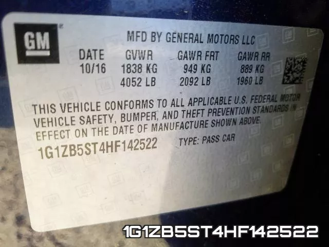 1G1ZB5ST4HF142522 фото 2