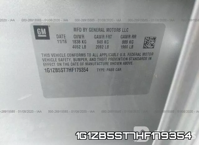 1G1ZB5ST7HF179354 фото 7