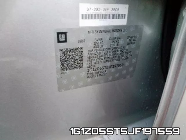 1G1ZD5ST5JF197559 фото 2