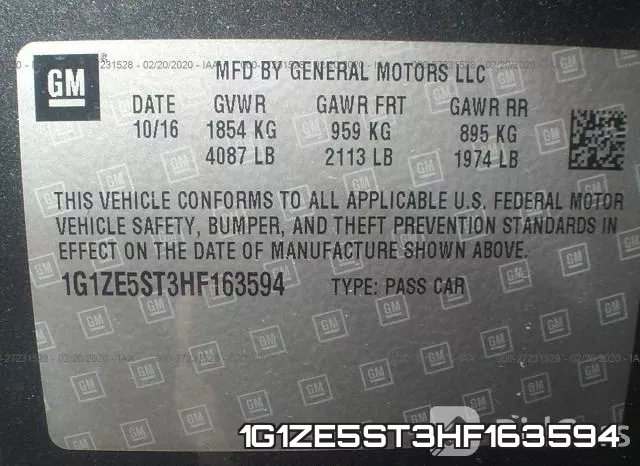 1G1ZE5ST3HF163594 фото 9