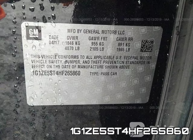 1G1ZE5ST4HF265860 фото 6
