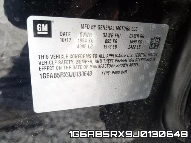 1G6AB5RX9J0130648 фото 2