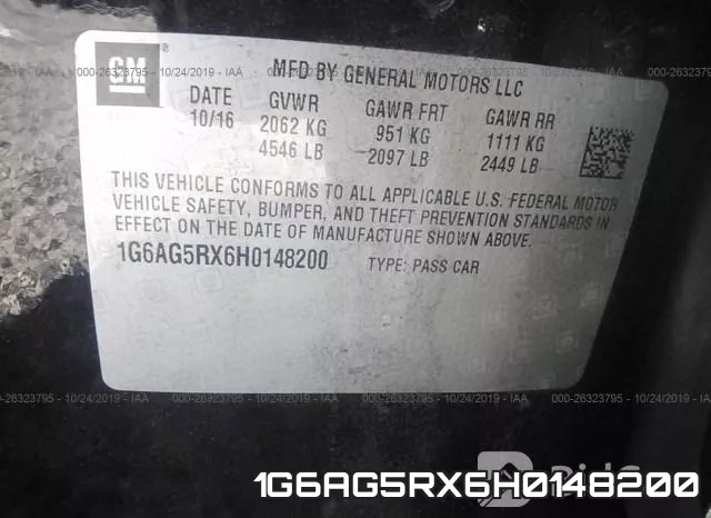 1G6AG5RX6H0148200 фото 9