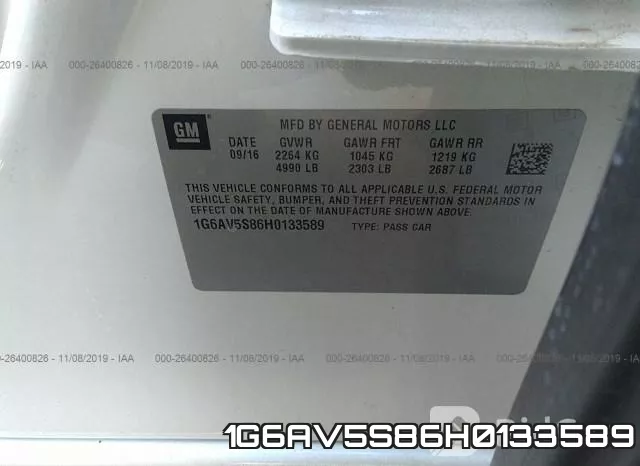1G6AV5S86H0133589 фото 9