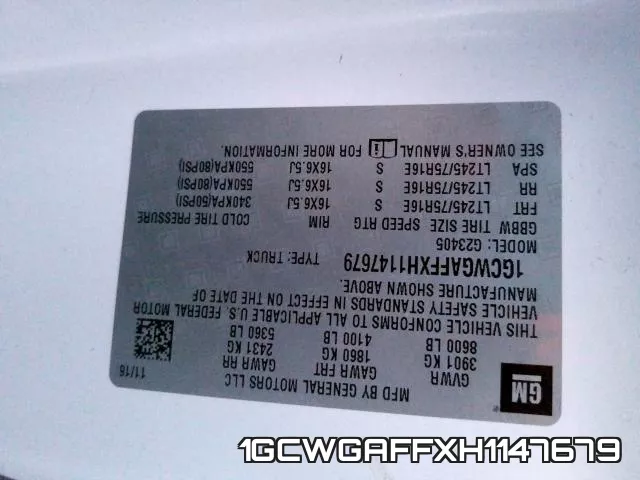 1GCWGAFFXH1147679 фото 2