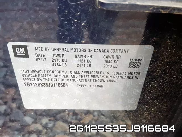 2G1125S35J9116684 фото 2
