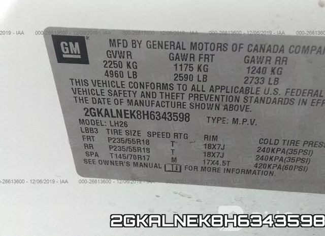 2GKALNEK8H6343598 фото 9