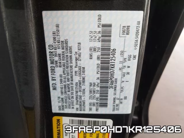 3FA6P0HD7KR125406 фото 2