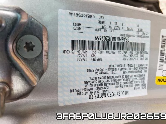 3FA6P0LU8JR202659 фото 2