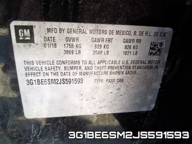 3G1BE6SM2JS591593 фото 2