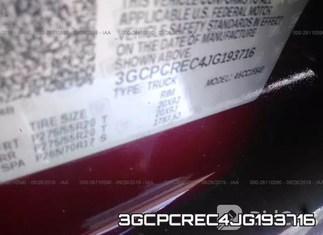 3GCPCREC4JG193716 фото 8