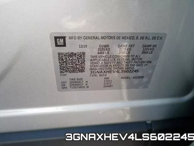 3GNAXHEV4LS602245 фото 2